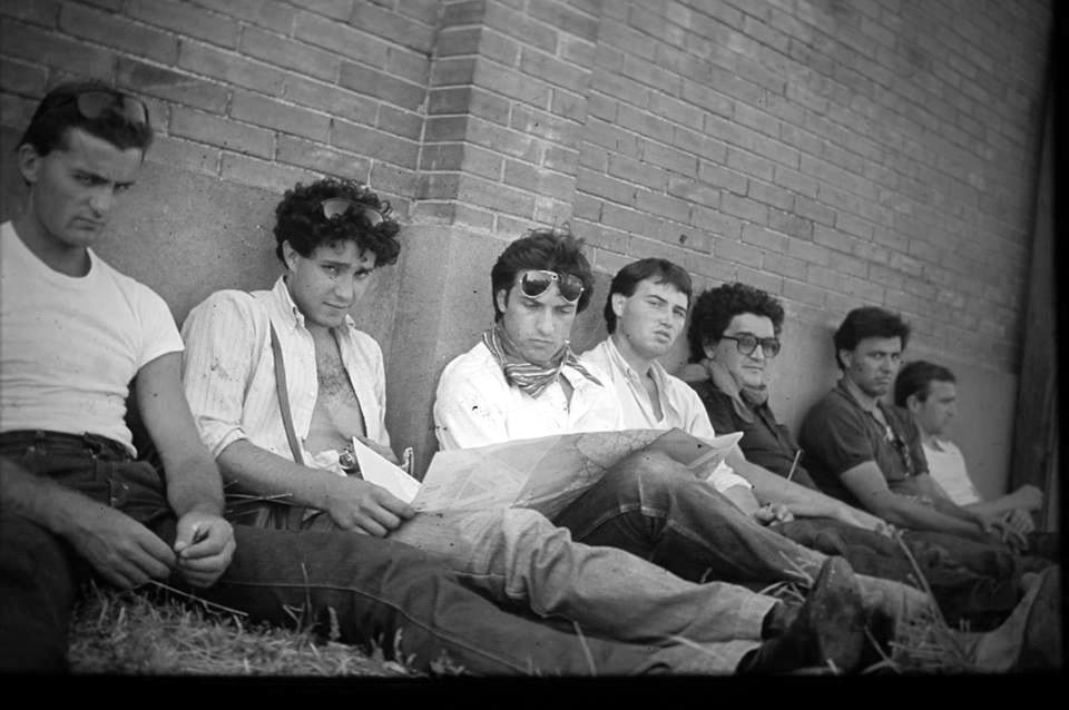 da sx Lucio Folloni-Mauro Lugli-Paolo Sassi-Paolo Casini-Cecio-Papi-Fabrizio Catellani